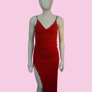 Windsor Red Slit Long Dress
