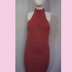 Windsor Rust Color Midi Dress