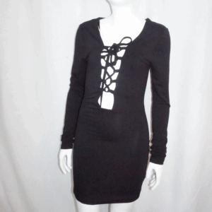 Misguided Black Midi Dress