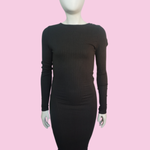 MayPink Gray Midi Dress