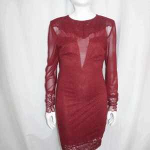 Windsor Burgundy Lace Midi Dress
